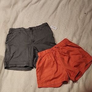 Old NAVY Women's Gray and Orange Shorts Set